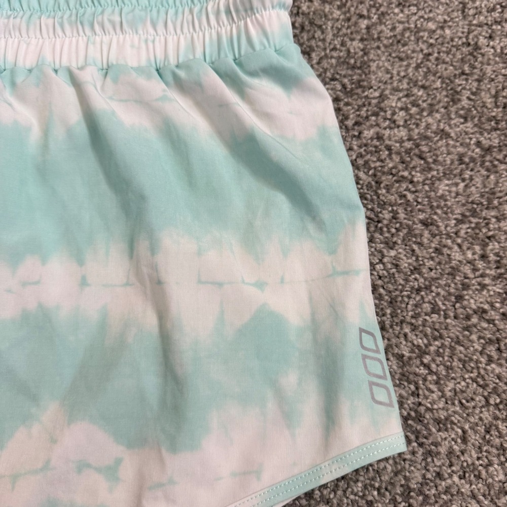 Lorna Jane Uniquely Mint Green Tie Dye Running Shorts Medium Side Zip Pocket - Picture 5 of 10